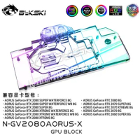 Bykski N-GV2080AORUS-X Full Coverage GPU Water Block For GIGABYTE AORUS RTX2080 XTREME 8G Graphics Card,VGA Watercooler