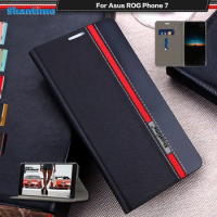 Luxury PU Leather Case For Asus ROG Phone 7 Flip Case For Asus ROG Phone 7 Phone Case Soft TPU Silicone Back Cover