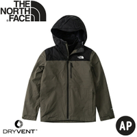 【The North Face 男 兩件式防水保暖外套 AP《橄欖綠》】4R2H/防風外套/衝鋒衣/連帽外套/風雨衣