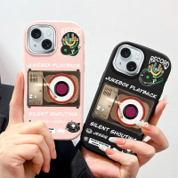 softcase soft case casing hp Xiaomi Poco F5,rekor Pemutar musik Pemutar CD,cute,cover,kreativitas,Mo