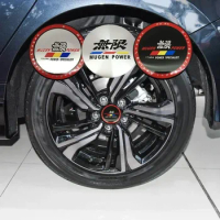 4Pcs 56MM Mugen Logo Car Wheel Center Hub Caps Emblem Sticker Decals Cover For Honda Civic Accord CRV Fit CITY Hrv Accessories