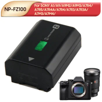 Replacement NP-FZ100 Camera Battery For SONY A1 A9 A9M2 A9M3 A7R4 A7R5 A7R4A A7R3A A7M3 A7M4 A7S3 A7C2 A7 A7M3 Mirrorless Camera
