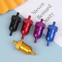 Universal 8mm 5/16'' Motorcycle Fuel Filter Car Oil Inline For Motorcycle Scooters Chrome Aluminum Fuel Filters 7 Color