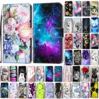 Fashion Leather Flip Case For Samsung Galaxy A14 5G A24 4G Personalized Painted Wallet Card Holder Stand Book Cover