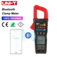 UNI-T UT202S UT202BT Digital Clamp Meter 600A DC Current Pliers Ammeter Voltage Tester Temperature Frequency Meter Auto Range