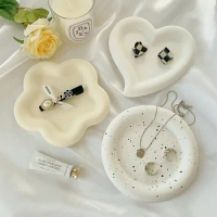 Fashion Photo Props Simple Photography Background Popular Jewelry Earrings Bracelets Gift Shoot Accessories Heart-shaped Tray