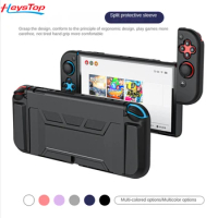 HEYSTOP 2022 New Switch OLED Case For Nintendo Switch OLED Back Cover Switch OLED TPU NS OLED Gaming Protective Shell