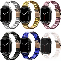 Applicable For Apple Watch Apple Strap Electroplated Colorful Strap Apple Sanzhu Watch Strap Stylish Wristband Watch Band
