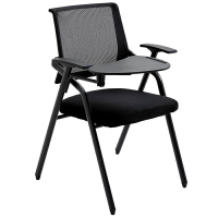 培訓椅（帶桌板） 折疊培訓椅帶寫字板椅子辦公室職員開會議椅帶桌板學生課桌椅一體『XY31521』