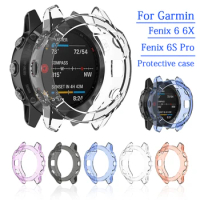 TPU Soft Silicone Watch Protective Shell Cover For Garmin Fenix 6 6S 6X Pro Smart Watch Case Cover Replacement Watch Accessories