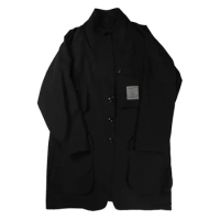 FANTASTION Reversible Big size blazer casual men's blazer Man trench coat Men's korean style clothes Blazer coat for men tops