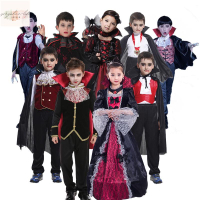 萬聖節服裝 萬聖節女童吸血鬼cos服大人親子套裝兒童恐怖服裝男童衣服女巫服