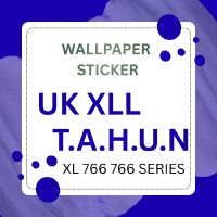 BX XL | WALLPAPER BLUE 07 NO CANTIK33 Edition Kembar Bahan Transparan