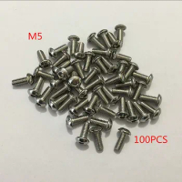 100pcs Stainless steel round head hex socket screws M4*5/6/8/10/12/14/16/18/20/25-70 mm Round head bolts mushroom head bolt
