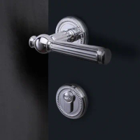 Light Luxury Copper Silent Door Lock Bedroom Security Door Handle Lock Indoor High Quality Lockset Furniture Hardware Supplies