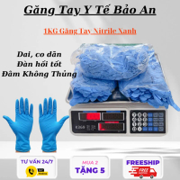【Mới 2025】 【Đang hot】    (1kg) Găng tay y tế | găng tay y tế nitrile xanh chuyên dùng cho phòng khám