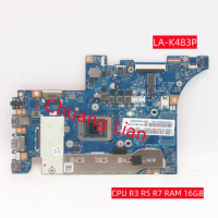 LA-K483P For Lenovo ideapad 5 Pro-14ACN6 Laptop Motherboard with CPU R3 R5 R7 RAM 16GB UMA FRU 5B21E22888 100% Fully Tested