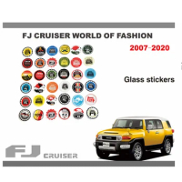 Car window Sticker Crystal Sticker For Toyota Fj Cruiser Crystal Glass Sticker Window Decoration Pattern Fj Cruiser 2007~2020