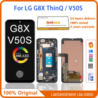 6.4" Original AMOLED For LG G8X ThinQ G850 G850EMW LCD Display Touch Screen Digitizer LG V50S ThinQ V510 LCD Screen Replacement