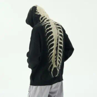 Vintage Cardigan Dragons Bone Couples, Hoody of Centipede, Goth Pattern, High Street Style, Street Style, Subculture, New