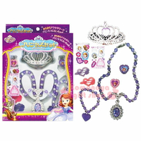 小禮堂 迪士尼 蘇菲亞小公主  飾品玩具組《銀.紫.皇冠.項鍊.盒裝》增加親子互動