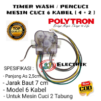 TIMER WASH 6 KABEL MESIN CUCI POLYTRON 2 TABUNG - TIMER MESIN CUCI POLYTRON 6 KABEL