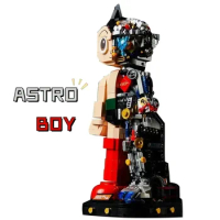 Cartoon Action Figure Astro Boy Boy Building Block Toy Removable Doll, Collectible Model Toy Birthday Boy Girl Gift 32cm