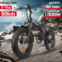 H20 Electric Bicycle 48V 1000W Fat Tire Electric Bike 20 Inch folding Outdoor Best Mountain Bicycle Snow Ebike Waterproof