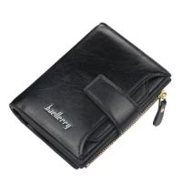 With Zipper Coin Mens Leather Wallet New Multifunction Short Credit Business Card Holder Zipper Zero Wallet