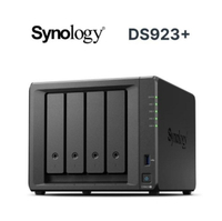 【APP下單點數9%送】Synology 群暉科技 DS923+ 4Bay 雙核心 4GB NAS 網路 網路儲存伺服器 伺服器 (不含硬碟)