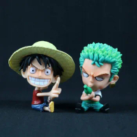 8cm One Piece Anime Figure Monkey D Luffy Roronoa Zoro PVC Action Figure Statue Collectible Figurine Model Toys Doll Gifts