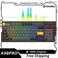 Dareu A98PRO Mechanical Keyboard Three Mode Smart Screen RGB Hot Swap 98% Layout Wireless Gaming Keyboard Gasket Pc Gamer Office