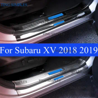 For Subaru Xv 2018 2019 Set High Quality Stainless Steel Scuff Plate Door Sill Trimcar Accessories Car-styling