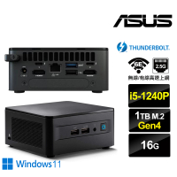 【ASUS 華碩】NUC i5十二核{朧月刺客IIAW} Win11迷你電腦(i5-1240P/16G/1TB M.2 Gen4)