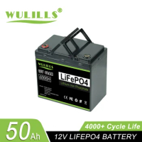 12v 50AH LiFePO4 Batteries Built-in BMS Deep Cycle Rechargeable Battery for RV Kids Scooters Power Wheels Trolling Motor Boat