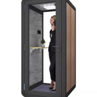 Small mobile phone booth soundproof home learning recording studio, office live broadcast