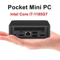 Topton Cheap Mini PC Intel i7 1185G7 Windows 11 Desktop Computer Office Barebone Gaming Pocket PC DDR4 NVMe NUC 4K HTPC WiFi6
