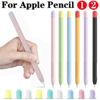 Soft Silicone Pen Holder For Apple Pencil 1st 2nd Generation Stylus Pen Cover For Apple Pencil 1 2 Protective Case Accessories