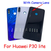 AAAA Quality For Huawei P30 Lite Nova 4E 24MP 48MP Back Cover Battery Case Housing With Camera Lens Replacement