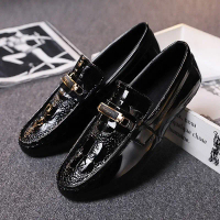 Men's summer loafers, Korean style, shiny leather, slip-on shoes, men's fashion casual shoes, trendy