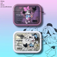 Disney Mickey Minnie Mouse Wireless Bluetooth Earphone Case For Airpods 1 2 3rd Pro Pro2 Case Soft Silicone Anti-fall Cover Case
