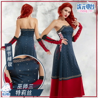 巫師3狂獵 特莉絲cosplay服裝禮服裙cos連衣裙女套裝