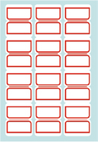 自黏性標籤LD-1022(紅) LD-1023(藍) 25*30mm/144張