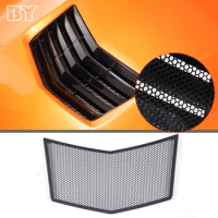 Car Styling Carbon Steel Black Engine Hood Air Intake Grill Anti-Blocking Net For Chevrolet Corvette C7 2014-2019 Accessories