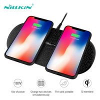 NILLKIN Dual Wireless Chargers For iPhone X Xr Xs Max 10w Fast Charging For Samsung S8 S9 S7 S10 Plu