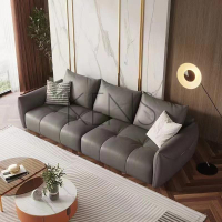 沙發 沙發椅 免洗科技布沙發意式輕奢小戶型奶油風直排三人位現代簡約歐式沙發