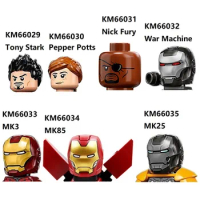 Sh585 Sh824 Sh740 Iron Man Whiplash War Machine Nick Fury Pepper Potts MK3 MK85 MK25 Building Blocks Mini Action Figure Toys