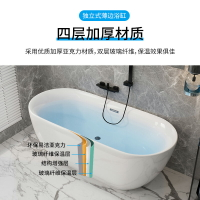 優購生活~原廠正品家用橢圓形無縫獨立式亞克力浴缸K-25664T歐式小戶型浴盆亞克力浴缸 衛浴浴盆 沐浴桶 浴桶 泡泡浴 泡澡桶  亞克力浴缸 保溫小缸