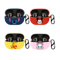 MINISO Disney Earphone Case Cover For Sony WF-1000XM5 / WF-1000XM4 Soft Silicone Wireless Earbuds Protective Shell With Hook