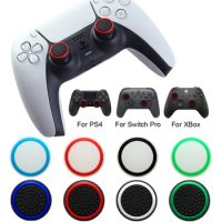 100pcs Soft Rubber Silicone Thumb Stick Grip Cap for PS5 PS4 Slim Pro Xbox One 360 Controller Cover Case Skin Gaming Accessories